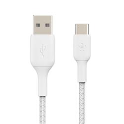 Belkin BOOSTCHARGE Braided USB-C to USB-A Cable 4ft White