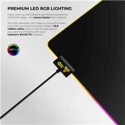 CYBEART Ghost (Black) RGB Gaming Desk Mat (XXL - 900x400x4mm)
