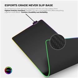 CYBEART Ghost (Black) RGB Gaming Desk Mat (XXL - 900x400x4mm)