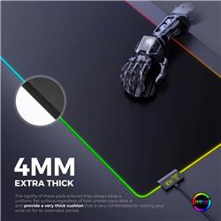 CYBEART Ghost (Black) RGB Gaming Desk Mat (XXL - 900x400x4mm)