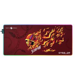 CYBEART Scorpion-Tapisde bureau dejeu MortalKombat RGB(XXL-900x400x4mm(Open Box)
