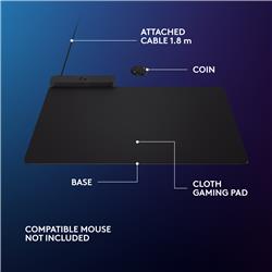 LOGITECH G POWERPLAY 2 Wireless Charging Mouse Pad-Black