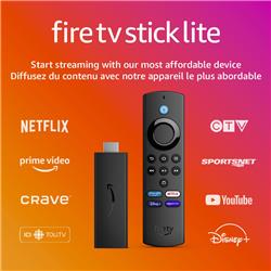 AMAZON Fire TV Stick Lite Gen 2 Lecteur multimédia, avec commande vocale Alexa