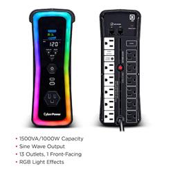 Onduleur CyberPower 1500 VA avec éclairage RGB