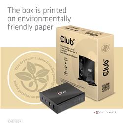 Chargeur de puissance CLUB3D jusqu'à 112W, 4 ports, 2x USB Type-A 2x Type-C