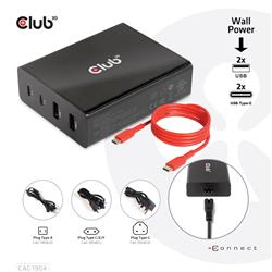 Chargeur de puissance CLUB3D jusqu'à 112W, 4 ports, 2x USB Type-A 2x Type-C