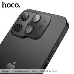 HOCO Cadre métallique 3D avec film de lentille flexible pour iPhone 12 5,4" (A18)