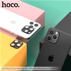 HOCO 3D - Film de lentille flexible à cadre métallique pour iPhone 12