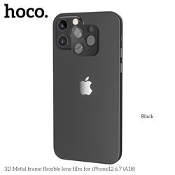 HOCO 3D - Film de lentille flexible à cadre métallique pour iPhone 12