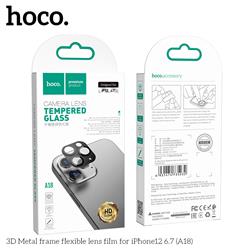 HOCO 3D - Film de lentille flexible à cadre métallique pour iPhone 12