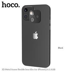 HOCO - Film de lentille flexible à cadre métallique 3D pour iPhone 12