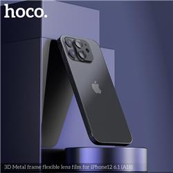 HOCO - Film de lentille flexible à cadre métallique 3D pour iPhone 12