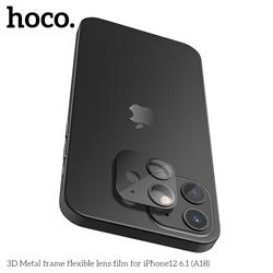 HOCO - Film de lentille flexible à cadre métallique 3D pour iPhone 12