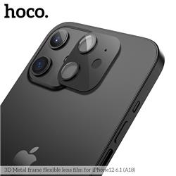 HOCO - Film de lentille flexible à cadre métallique 3D pour iPhone 12