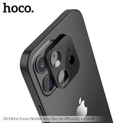 HOCO - Film de lentille flexible à cadre métallique 3D pour iPhone 12