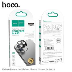 HOCO - Film de lentille flexible à cadre métallique 3D pour iPhone 12