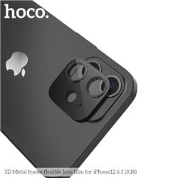 HOCO - Film de lentille flexible à cadre métallique 3D pour iPhone 12