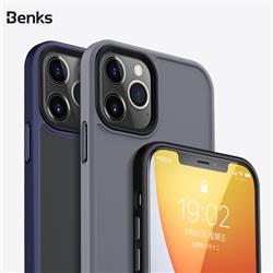 Benks hybride PC+TPU - Étui pour iPhone 12 Pro max de 6,7 po - Noir