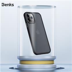 Benks hybride PC+TPU - Étui pour iPhone 12 Pro max de 6,7 po - Noir