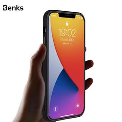 Benks hybride PC+TPU - Étui pour iPhone 12 Pro max de 6,7 po - Noir