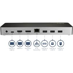 Station d^accueil StarTech Dual Monitor USB C - Livraison d^alimentation 60 W - DP / HDMI 4K - Mac / Windows - Station d^acc...