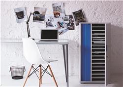 LapCabby Lyte Secure Charging Cabinet for 16 Laptops, Tablets or Chromebooks up to 15in (LYTE16SDBL/USA)