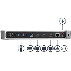 tation d^accueil USB 3.0 à triple moniteur Startech - 1x HDMI - 2x DisplayPort (USB3DOCKH2DP