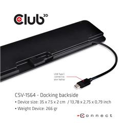 Club 3D USB Type C 3.2 Gen1 Triple Display Dynamic PD Charging Dock(Open Box)