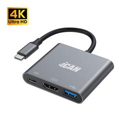 iCAN 3-in-1 Type-C to HDMI, PD and USB Hub