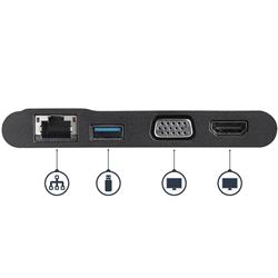 StarTech (DKT30CHV) - Adaptateur USB-C multiports pour portables -- 4K HDMI ou VGA - USB 3.0 - Noir
