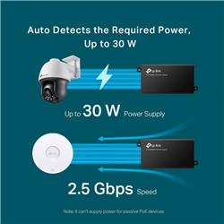TP-Link (TL-PoE260S) 2.5G PoE+ Injector(Open Box)