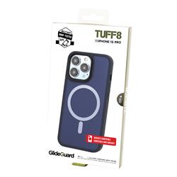 iPhone 15 Pro - TUFF8 Glide Guard Rugged Back Case (Midnight Blue)