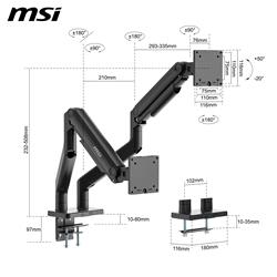 MSI Bras de support robustes pour double écran - MAG MT201D -