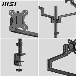 MSI PRO MT81D - Premium Aluminum Dual Monitor Stand Arms