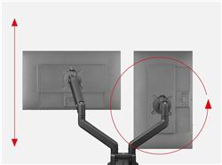 One For All Universal Monitor Mount Solid Dual Monitor Arm(Open Box)