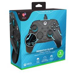 PDP REMATCH GLOW Advanced Wired Controller: Titan Steel / Xbox & PC