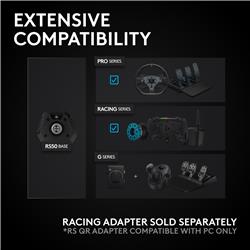 LOGITECH G RS50 3-Piece Sim Racing Steering Wheel System for XBOX/PC
