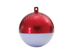 iCAN Christmas Ornament Bluetooth Speaker with LED lights - Red