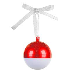 iCAN Christmas Ornament Bluetooth Speaker with LED lights - Red