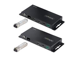 StarTech 4K HDMI over Fiber Extender Kit, 4K 60Hz up to 3300ft/1km (Single Mode) or 1000ft/300m (Multimode) LC Fiber Optic, HDR