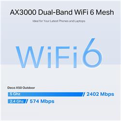 TP-Link (Deco X50 Outdoor (1-Pack)) Système Wi-Fi 6 maillé extérieur