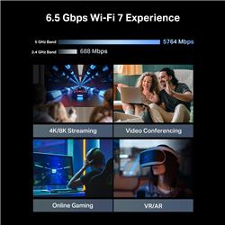TP-Link (Archer BE400) Dual-Band BE6500 Wi-Fi 7 Router