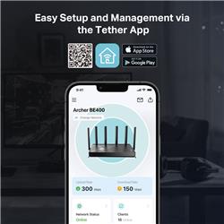 TP-Link (Archer BE400) Dual-Band BE6500 Wi-Fi 7 Router