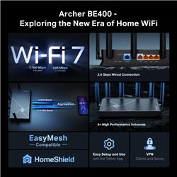 TP-Link (Archer BE400) Dual-Band BE6500 Wi-Fi 7 Router