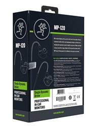 Mackie MP-120 Single Dynamic In-Ear Monitors, Black