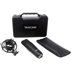 TASCAM TM-180 Studio Condenser Microphone with Shockmount, Hard Case, and Zippered Soft Case (TM-180) | For Studio and Live Rec