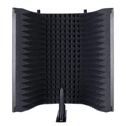 iCAN Foldable Metal Microphone Screen, Aluminum Frame, Black-MA303
