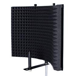 iCAN Foldable Metal Microphone Screen, Aluminum Frame, Black-MA303