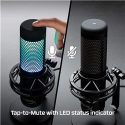 HYPERX QuadCast S Microphone à condensateur USB RVB, noir-gris