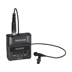 TASCAM DR-10L Digital Audio Recorder with Lavalier Mic (Black) | Mono Digital Recorder with Lavalier Mic | Records 24-Bit/48 kH